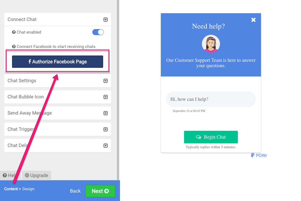 Connect A Facebook Page To Use Powr Chat Powr