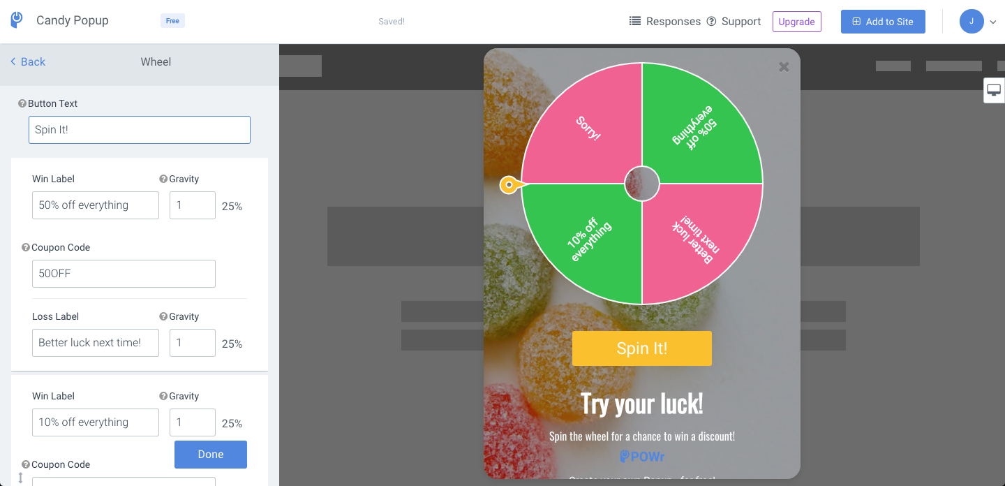 Spin to Win Coupon Popup, Wheel Popup to Boost Engagement